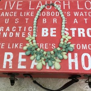Dark and light green necklace